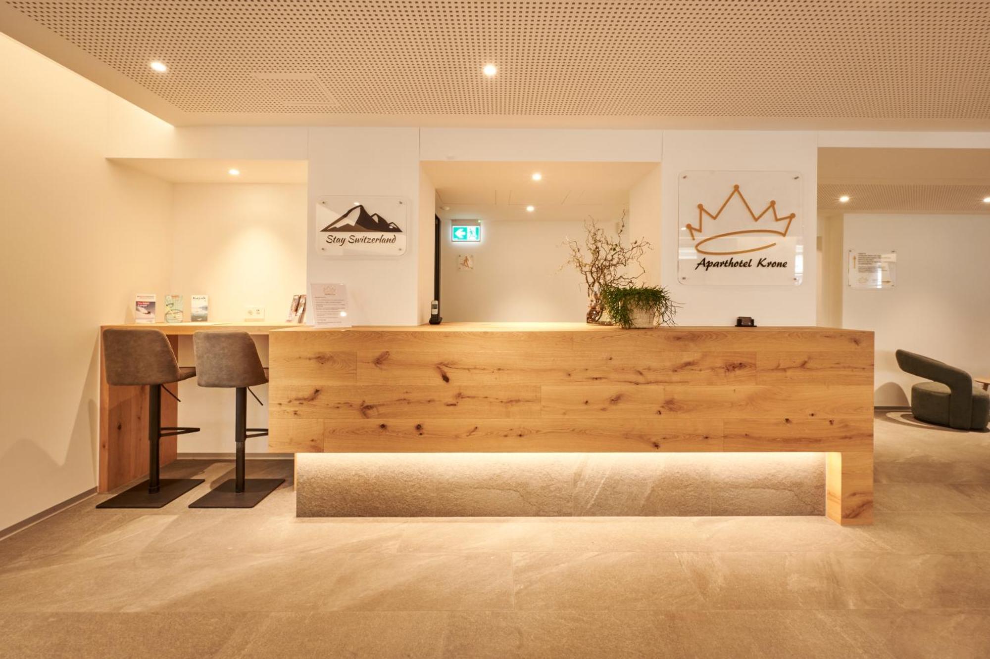 Aparthotel Krone - Self Check-In Unterseen Buitenkant foto